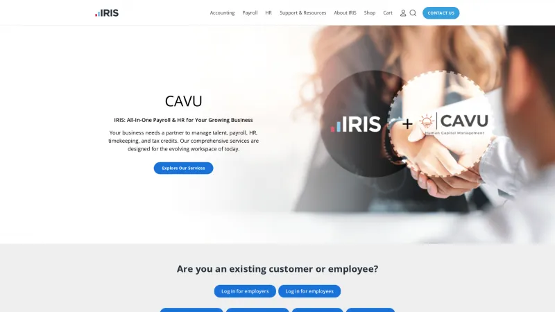 Homepage of CAVU HCM