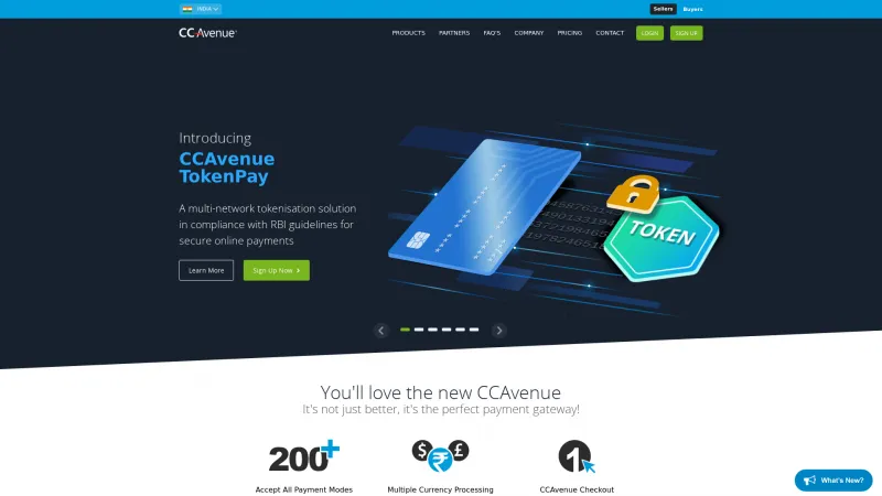 Homepage of CCAvenue