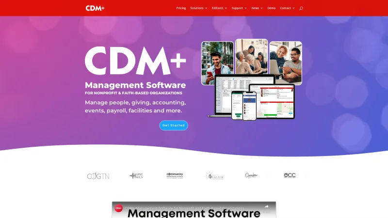 Homepage of CDM+