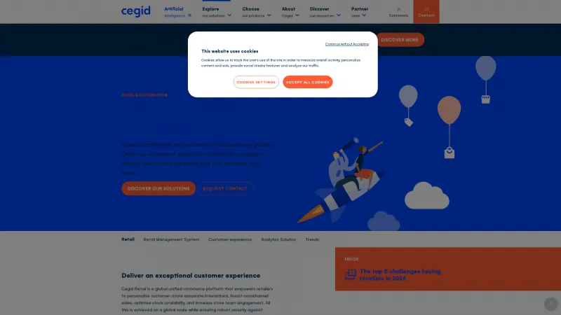 Homepage of Cegid Retail