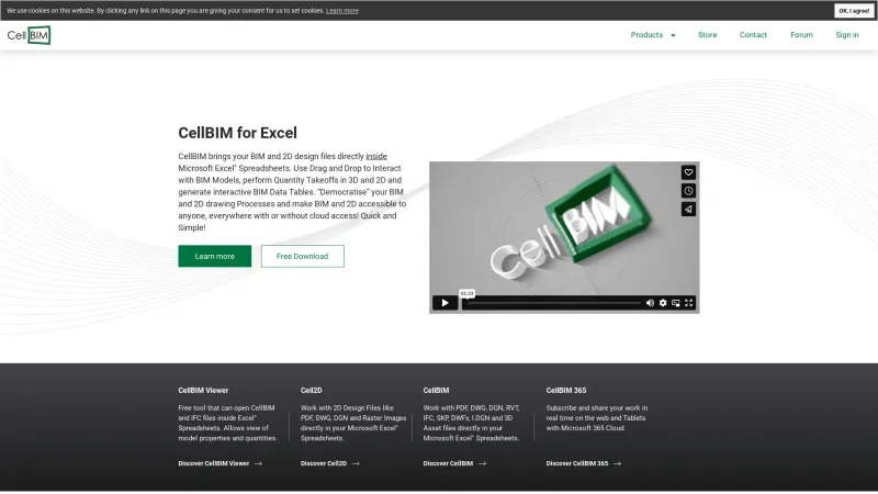 Homepage of CellBIM