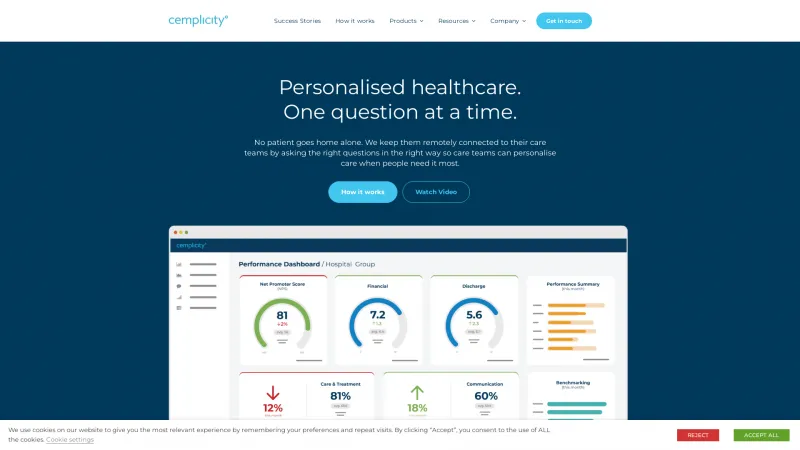 Homepage of Cemplicity