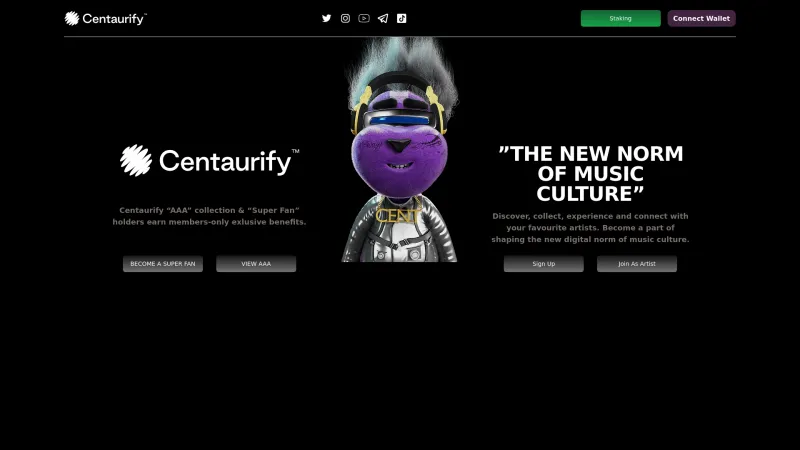 Homepage of Centaurify