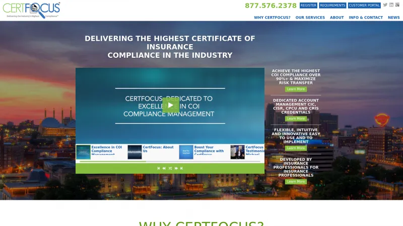 Homepage of CertFocus