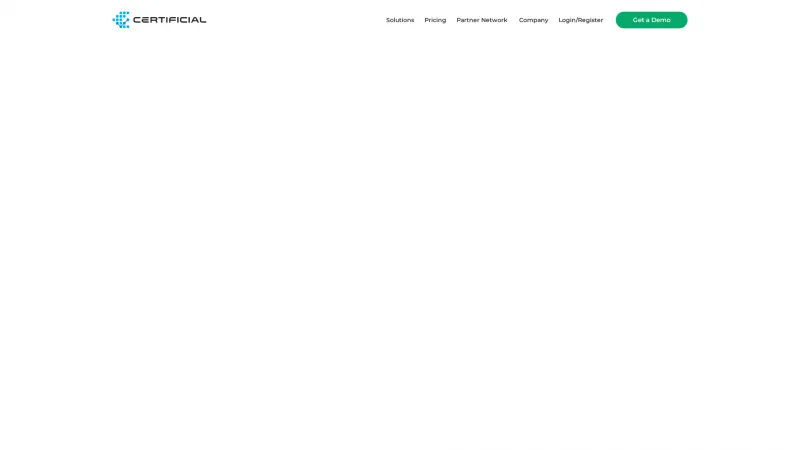 Homepage of Certificial