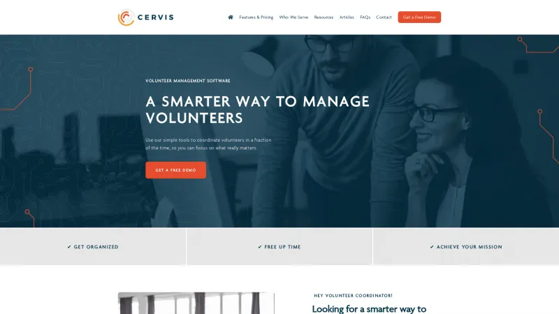 Homepage of CERVIS