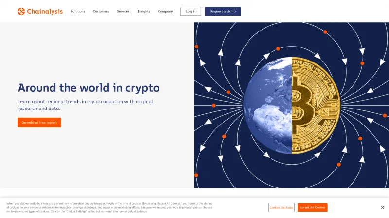 Homepage of Chainalysis