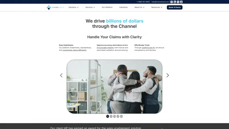 Homepage of ChannelAssist