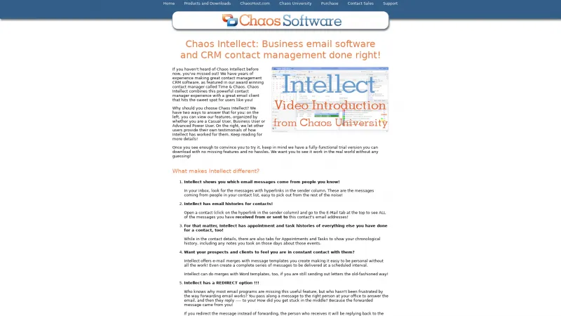 Homepage of Chaos Intellect