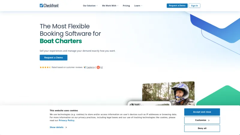 Homepage of Checkfront