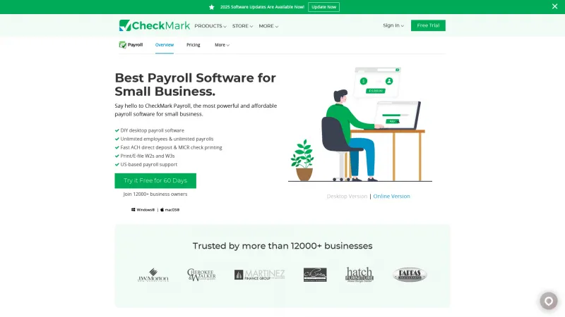 Homepage of CheckMark Payroll