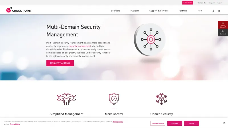 Homepage of Multi-Domain Security Management