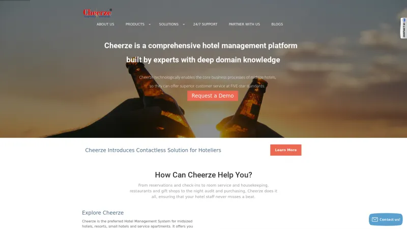 Homepage of Cheerze