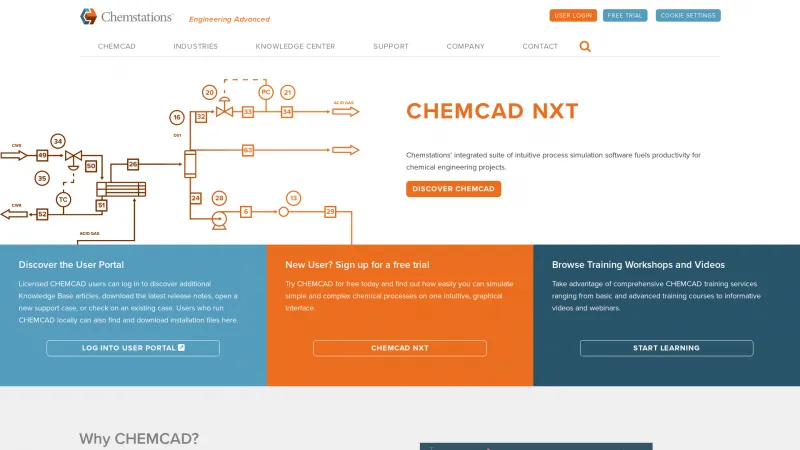 Homepage of Chemcad