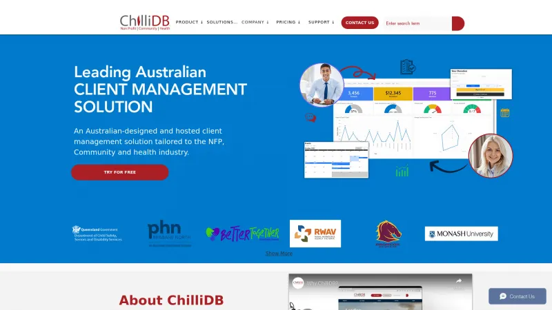 Homepage of ChilliDB