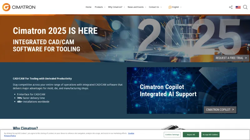 Homepage of Cimatron