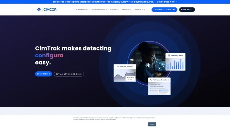 Homepage of CimTrak Integrity Suite