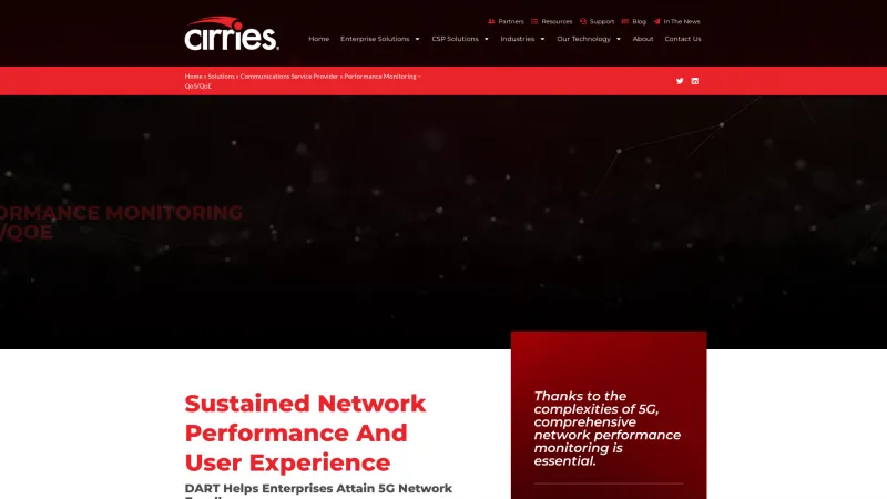 Homepage of Cirries DART