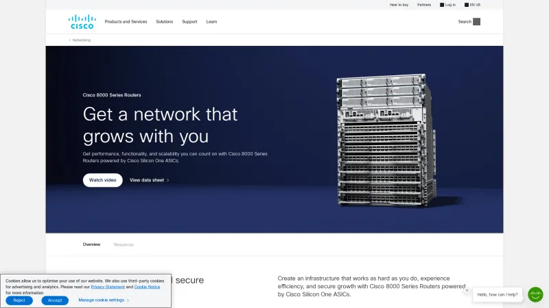 Homepage of Cisco 8000 Series Routers