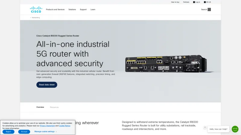 Homepage of Cisco Catalyst IR8300 Rugged Series Router