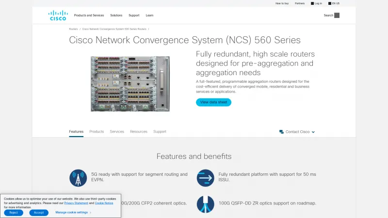 Homepage of Cisco Network Convergence 560