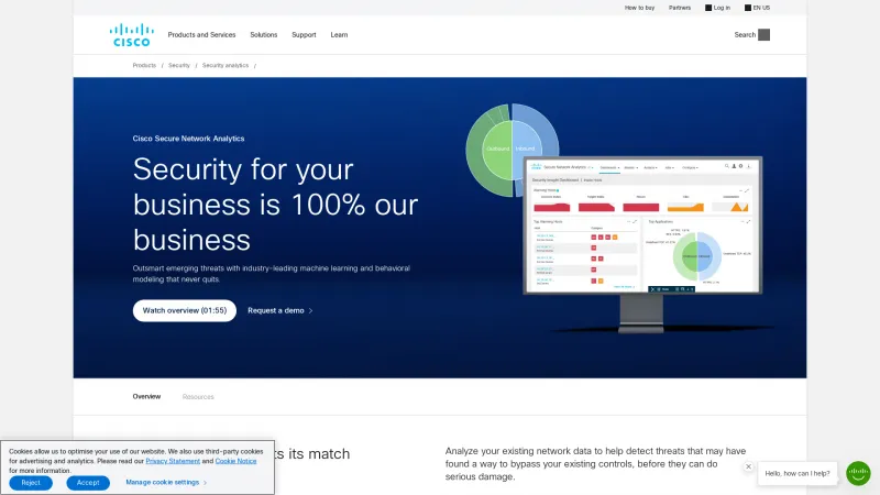 Homepage of Cisco Secure Network Analytics