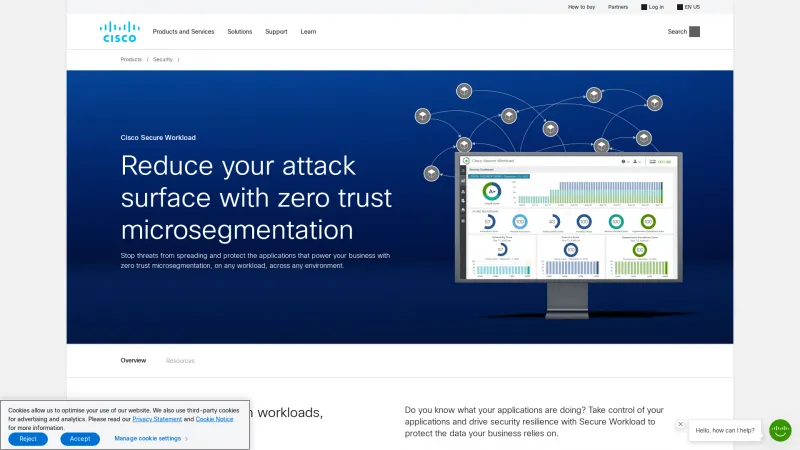 Homepage of Cisco Secure Workload