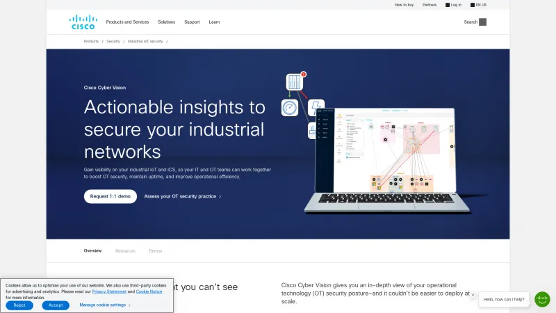 Homepage of Cisco Cyber Vision