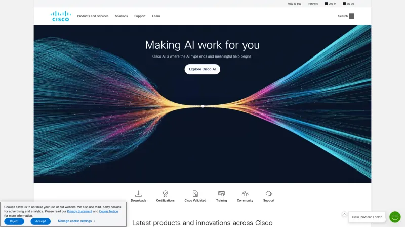 Homepage of Cisco Jabber