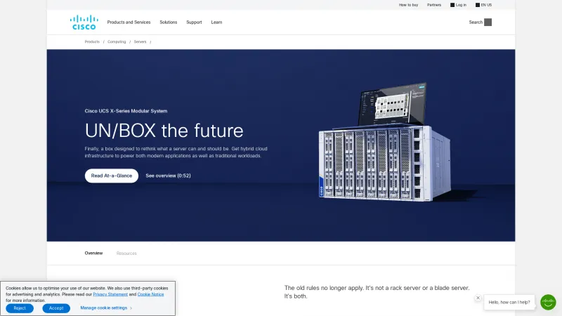 Homepage of Cisco UCS X-Series