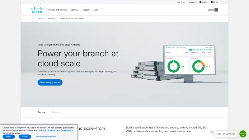 Homepage of Cisco Catalyst 8300 Series Edge Platforms