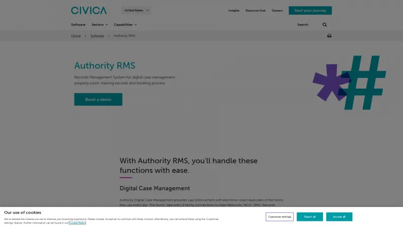 Homepage of Authority RMS