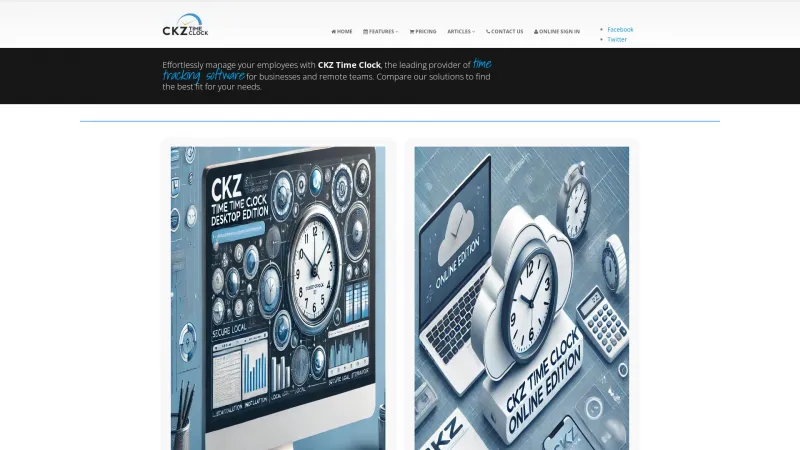 Homepage of CKZ Time Clock