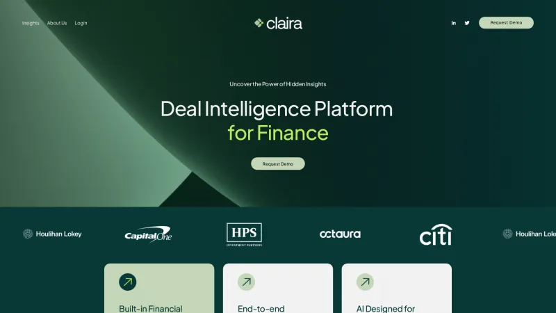 Homepage of Claira