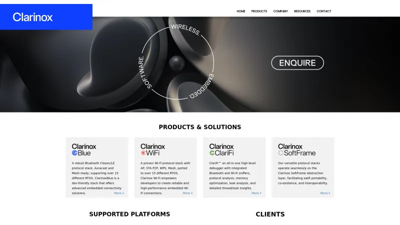 Homepage of ClarinoxBlue