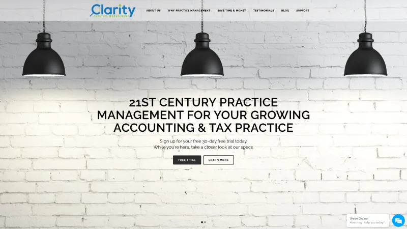 Homepage of Clarity Practice Management