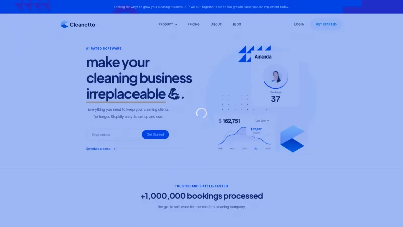 Homepage of Cleanetto