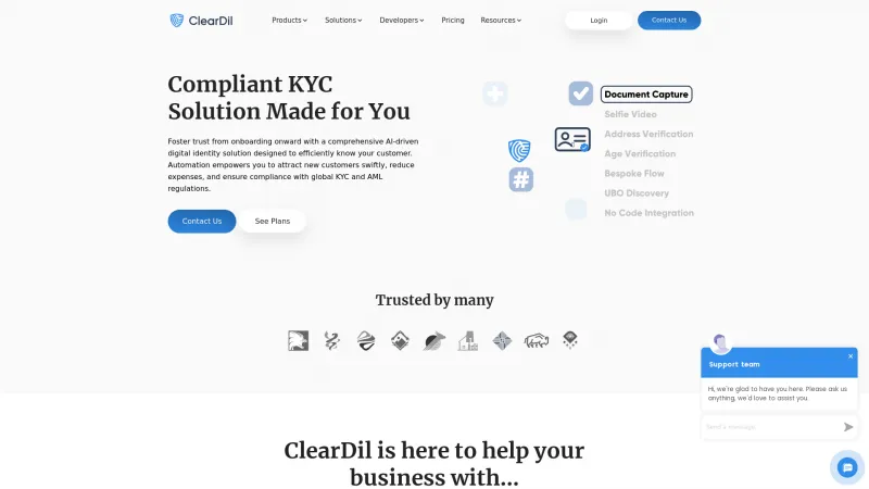 Homepage of ClearDil