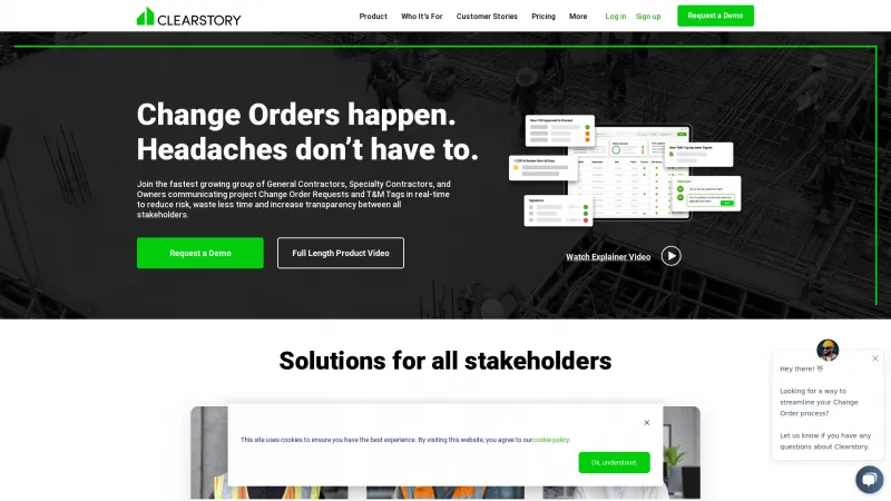 Homepage of Clearstory