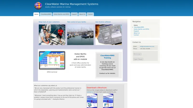 Homepage of Clearwater MMS