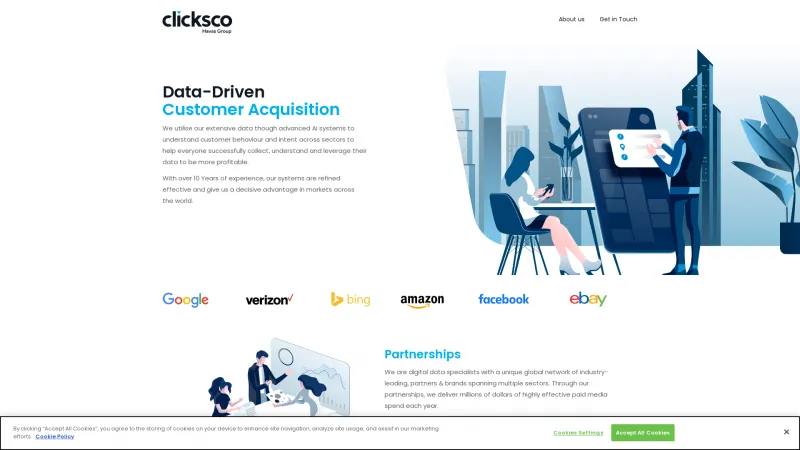 Homepage of Clicksco