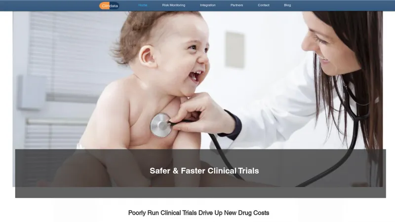 Homepage of Clindata Cloud