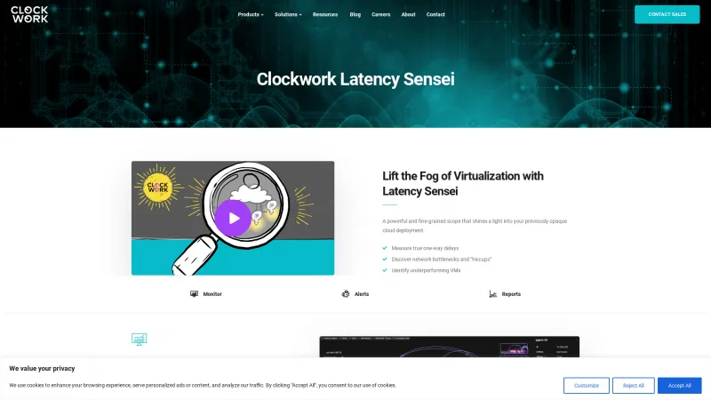 Homepage of Clockwork