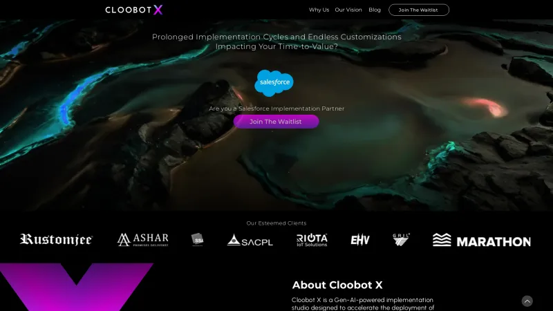 Homepage of Cloobot X