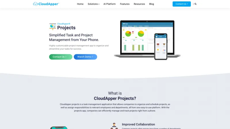 Homepage of CloudApper Projects