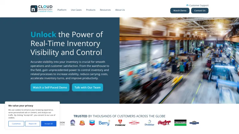 Homepage of Cloud Inventory