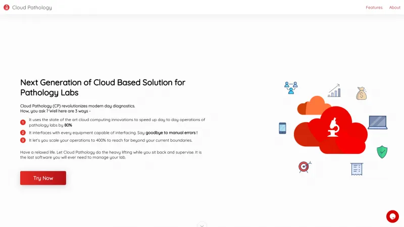 Homepage of Cloud Pathology