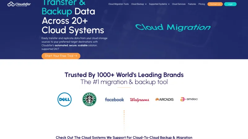 Homepage of Cloudsfer