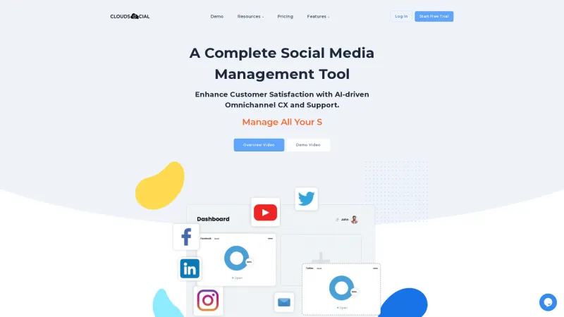 Homepage of CloudSocial