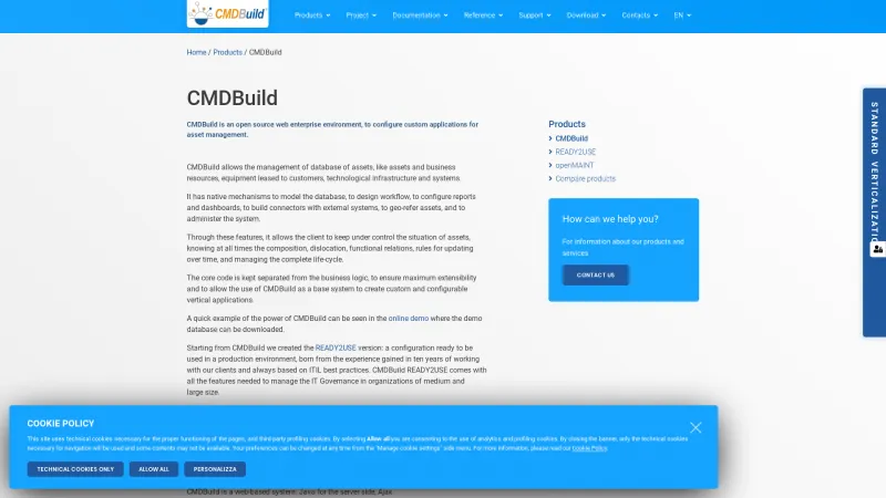 Homepage of CMDBuild